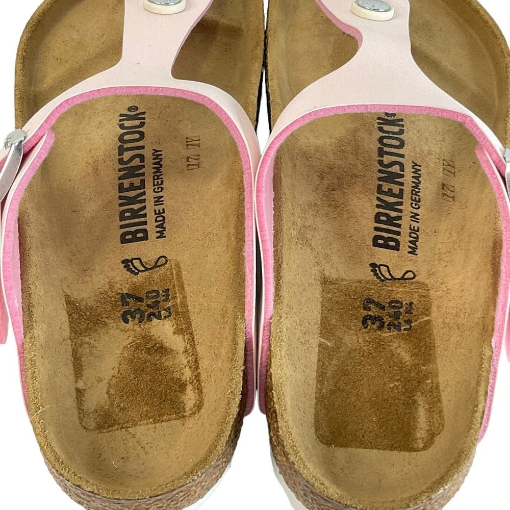 Birkenstock Shoes Womens Sz 39 US 8 Gizeh Sandal Pink Birko-Flor Thong New - Picture 6 of 10